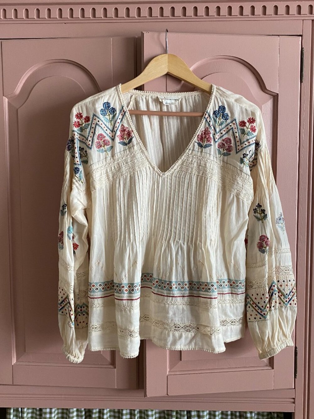 ANTHROPOLOGIE Kayla Embroidered Blouse